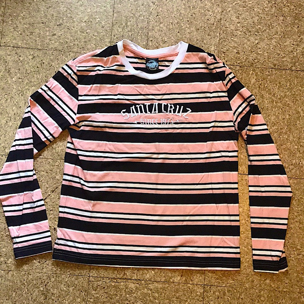 Santa Cruz Long Sleeve Striped Skater Shirt